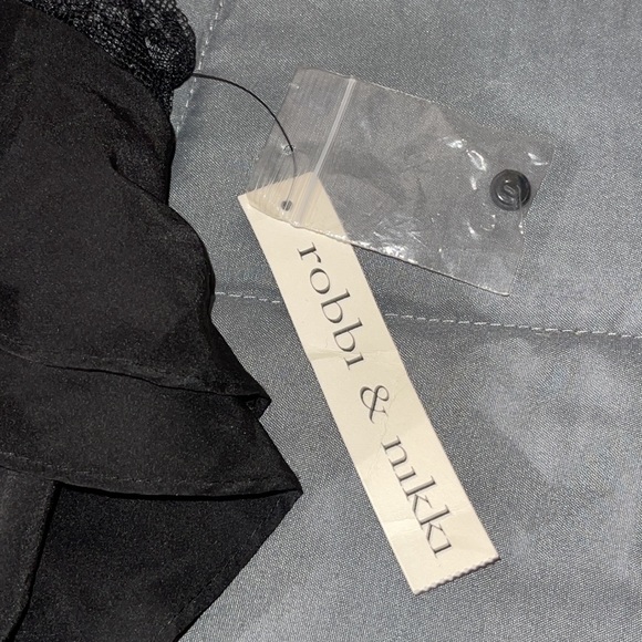 ROBBI & NIKKI SILKY LACE RUFFLED DRESSY TANK TOP BLACK SIZE XS. NEW WITH TAGS. - Picture 5 of 16